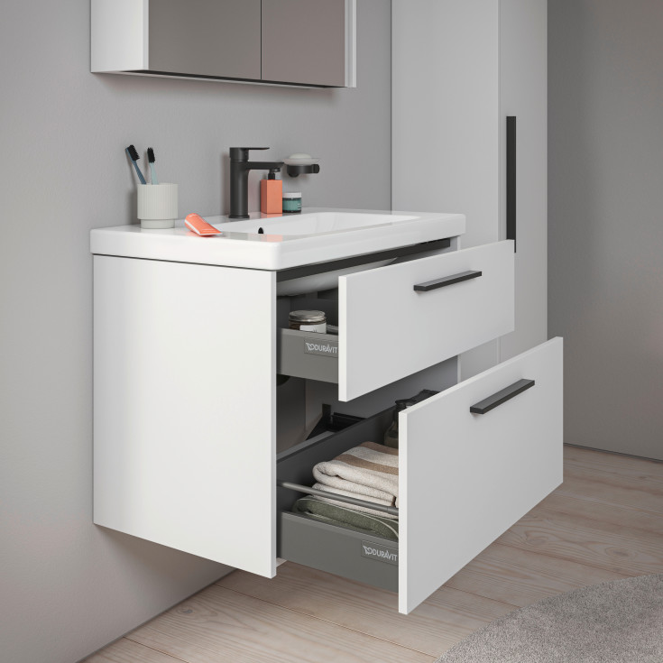 Duravit D-Code møbelpakke, 80x48 cm, mat hvid