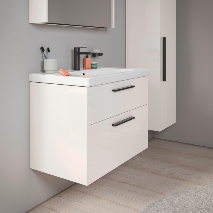 Duravit D-Code möbelpaket, 80x48 cm, vit högglans