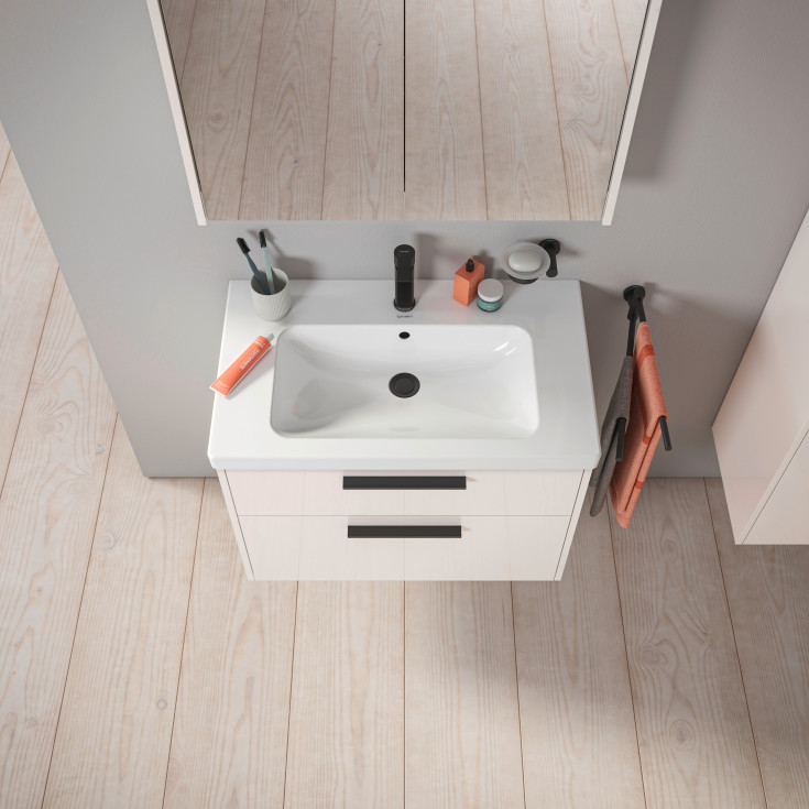 Duravit D-Code møbelpakke, 80x48 cm, hvid højglans