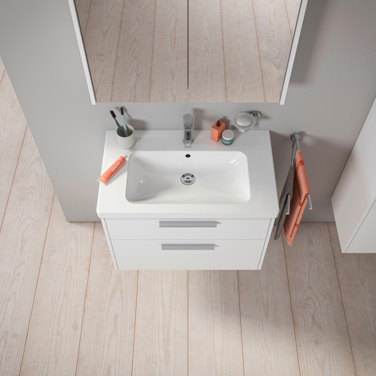 Duravit D-Code tvättställsunderskåp, 78,4x46 cm, matt vit