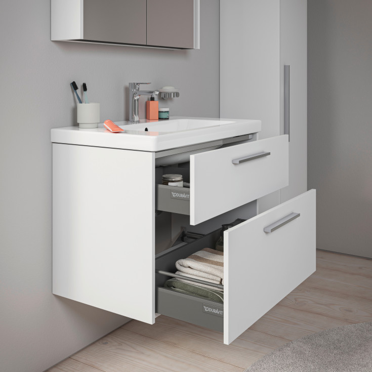 Duravit D-Code tvättställsunderskåp, 78,4x46 cm, matt vit