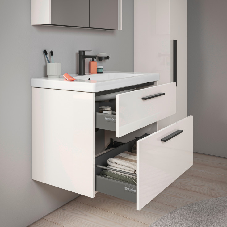 Duravit D-Code møbelpakke, 80x48 cm, hvid højglans