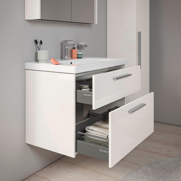 Duravit D-Code møbelpakke, 80x48 cm, hvid højglans
