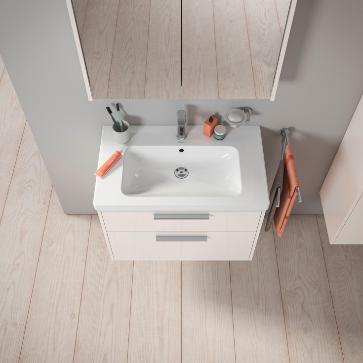 Duravit D-Code möbelpaket, 80x48 cm, vit högglans