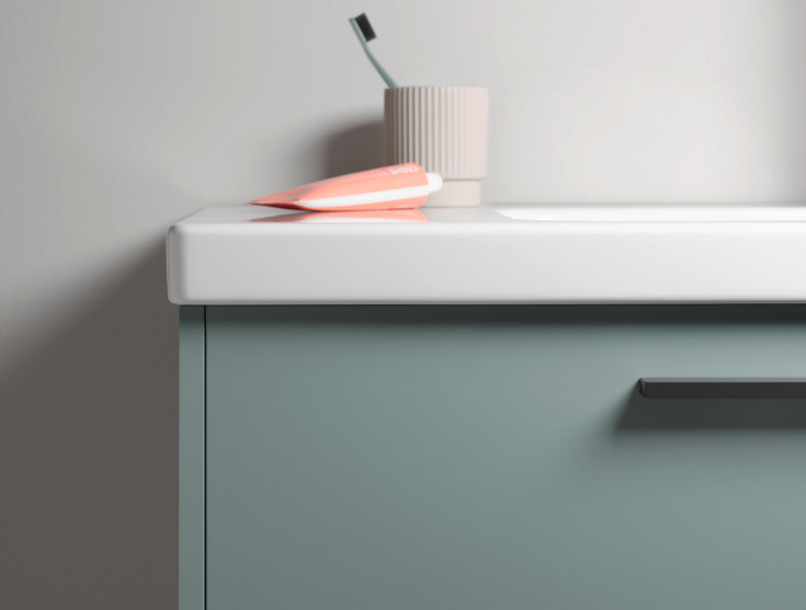 Duravit D-Code møbelpakke, 100x48 cm, mat grøn