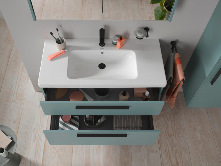 Duravit D-Code møbelpakke, 100x48 cm, mat grøn