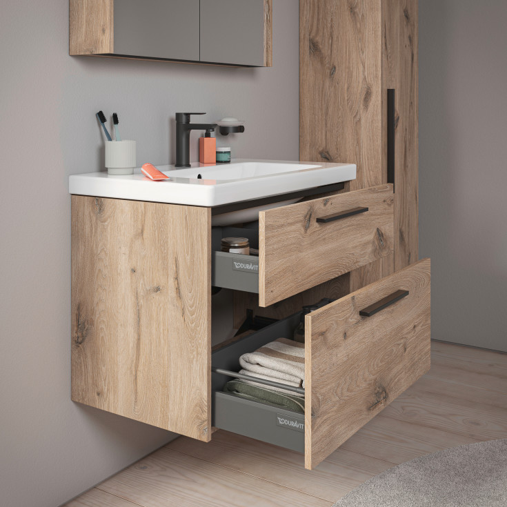 Duravit D-Code servantskap, 78,4x46 cm, eik