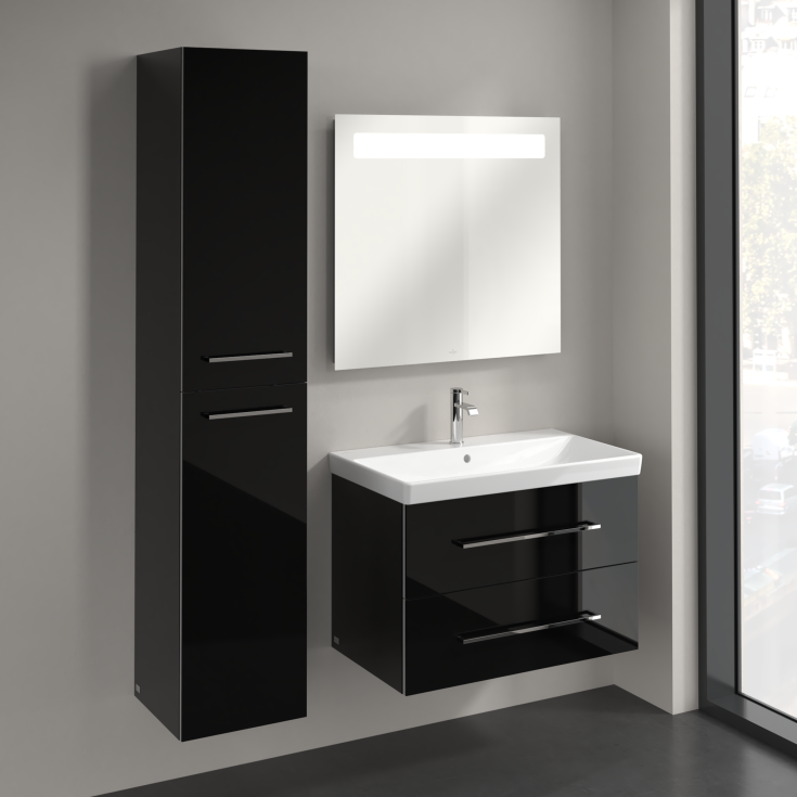 Villeroy & Boch Avento A894 högskåp, 34,6x176 cm, vänster, svart