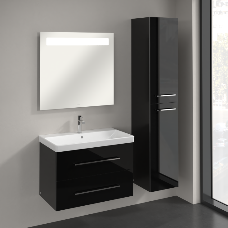 Villeroy & Boch Avento A894 högskåp, 34,6x176 cm, höger, svart