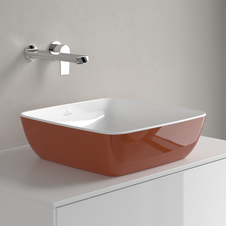 Villeroy & Boch Artis håndvask, 41x41 cm, orange