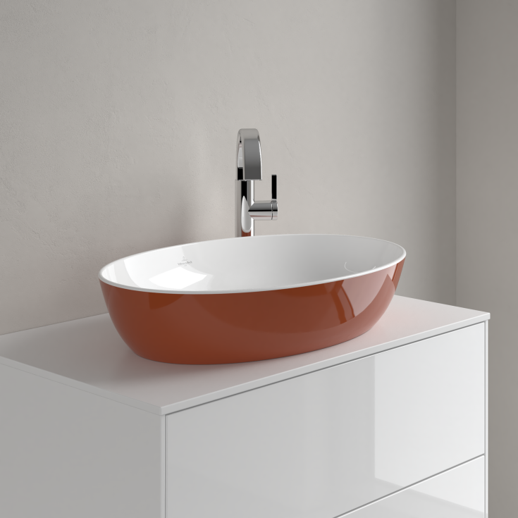 Villeroy & Boch Artis toppmontert servant, 61x41 cm, orange