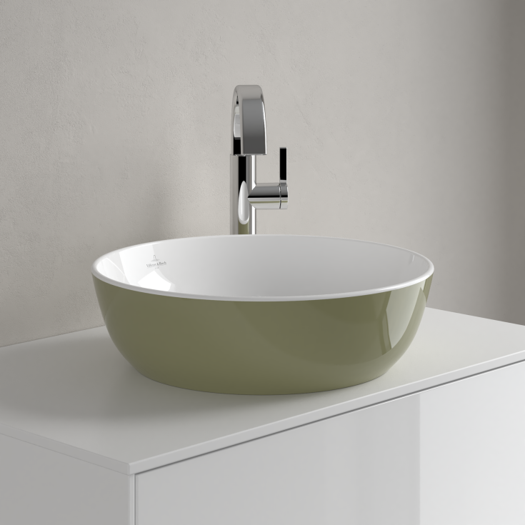 Villeroy & Boch Artis toppmontert servant, Ø43 cm, grønn