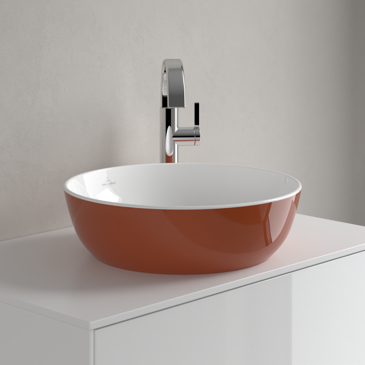 Villeroy & Boch Artis håndvask, Ø43 cm, orange