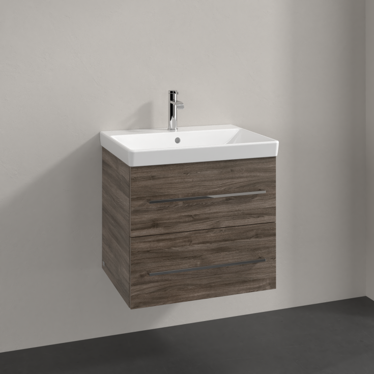 Villeroy & Boch Avento A889 tvättställsunderskåp, 57,6x48,2 cm, grå ek