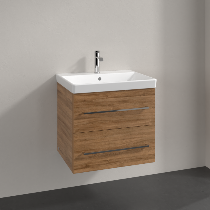 Villeroy & Boch Avento A889 servantskap, 57,6x48,2 cm, mørk eik