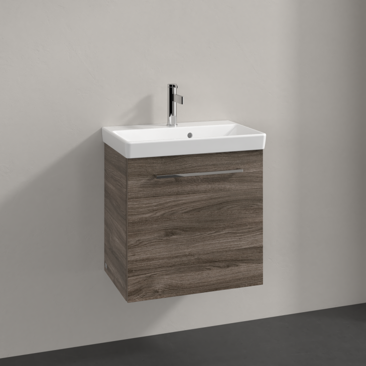 Villeroy & Boch Avento A888 servantskap, 52,6x38,2 cm, venstre, grå eik