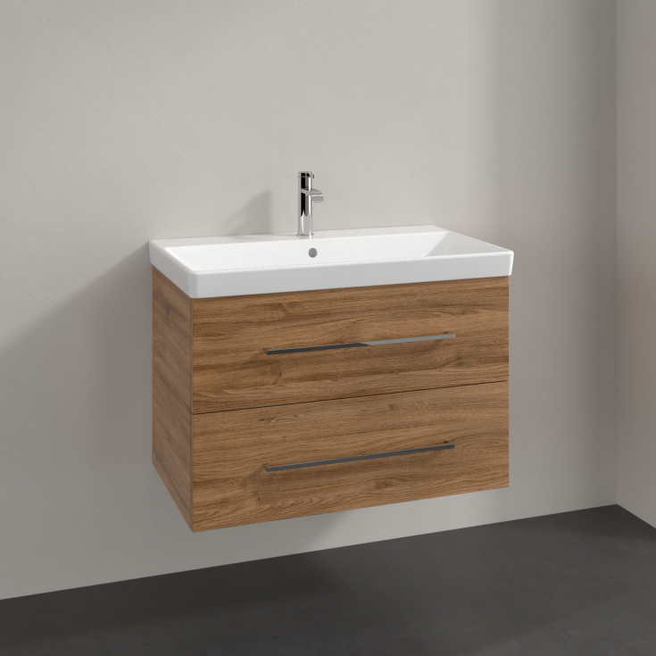 Villeroy & Boch Avento A891 tvättställsunderskåp, 77,6x48,2 cm, mörk ek