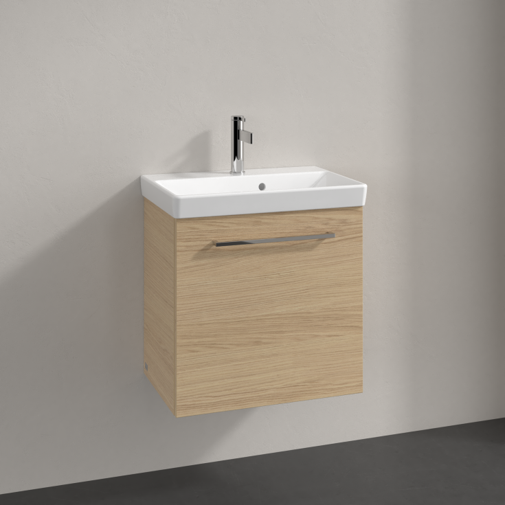 Villeroy & Boch Avento A888 tvättställsunderskåp, 52,6x38,2 cm, vänster, ek