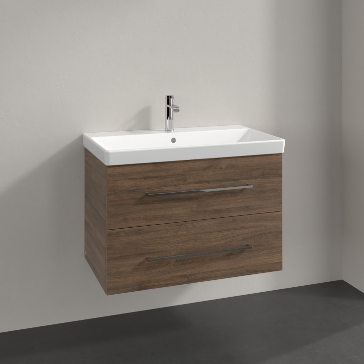 Villeroy & Boch Avento A891 tvättställsunderskåp, 77,6x48,2 cm, brun ek
