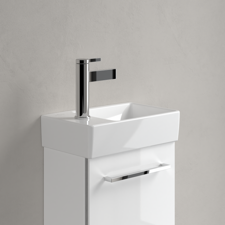 Villeroy & Boch Avento tvättställ, 36x22 cm, vänster, vit