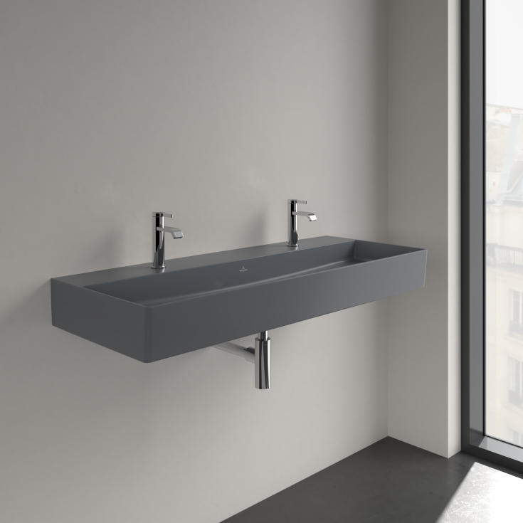 Villeroy & Boch Memento 2.0 håndvask, 120x47 cm, mat grå