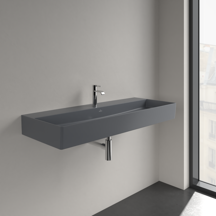 Villeroy & Boch Memento møbelservant, 120x47 cm, med CeramicPlus, grå