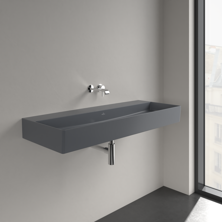 Villeroy & Boch Memento møbelservant, 120x47 cm, med CeramicPlus, grå