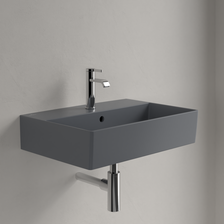 Villeroy & Boch Memento vegghengt servant, 60x42 cm, med CeramicPlus, grå