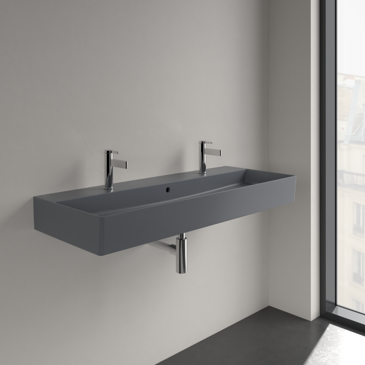 Villeroy & Boch Memento møbelservant, 120x47 cm, med CeramicPlus, grå