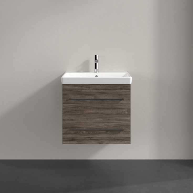Villeroy & Boch Avento A889 tvättställsunderskåp, 57,6x48,2 cm, grå ek