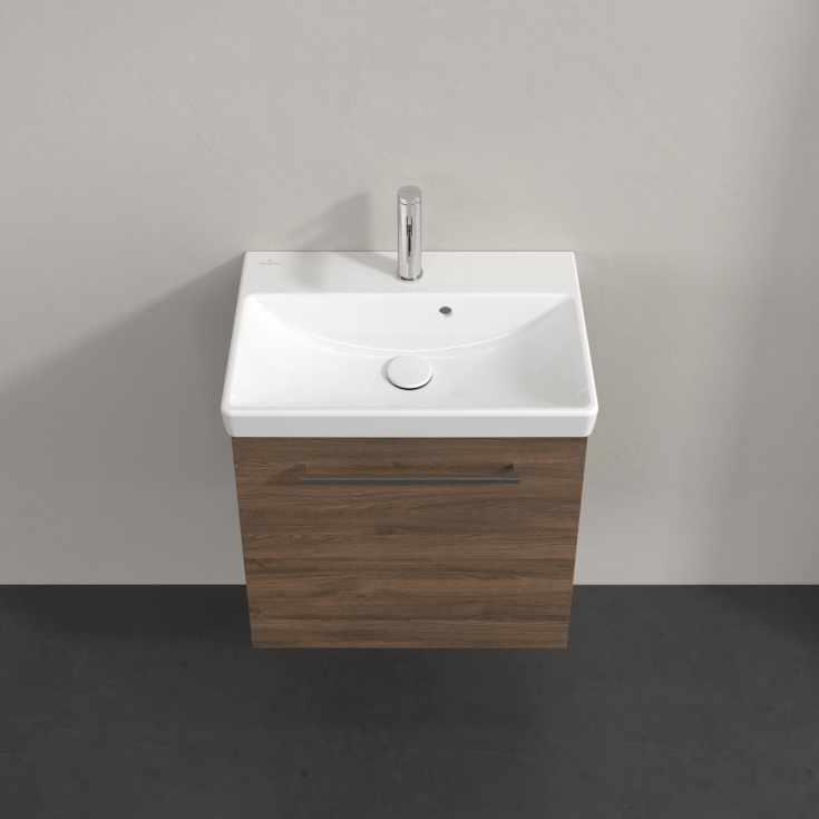 Villeroy & Boch Avento A888 tvättställsunderskåp, 52,6x38,2 cm, höger, brun ek