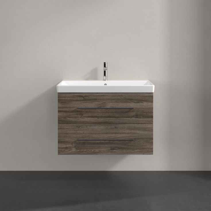 Villeroy & Boch Avento A891 tvättställsunderskåp, 77,6x48,2 cm, grå ek