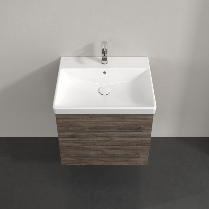 Villeroy & Boch Avento A889 tvättställsunderskåp, 57,6x48,2 cm, grå ek