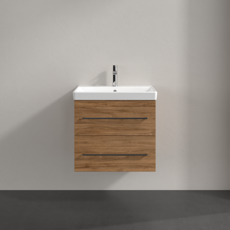 Villeroy & Boch Avento A889 tvättställsunderskåp, 57,6x48,2 cm, mörk ek