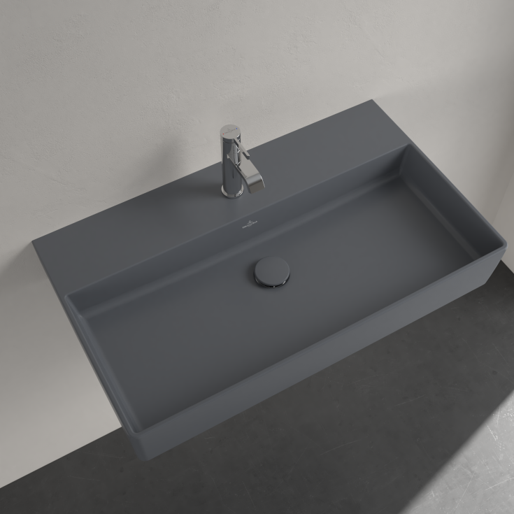 Villeroy & Boch Memento møbelservant, 80x47 cm, med CeramicPlus, grå