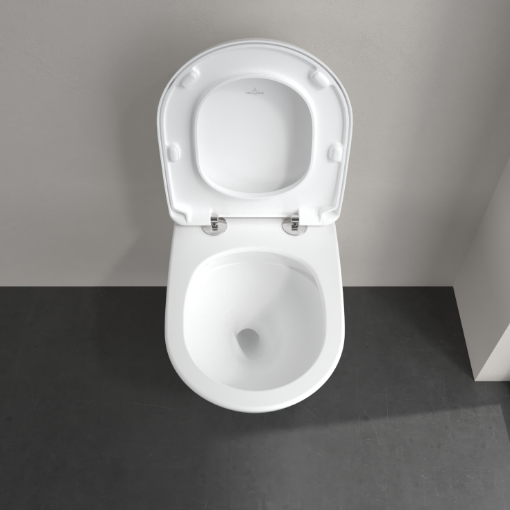 Villeroy & Boch Antao væghængt toilet, uden skyllekant, rengøringsvenlig, mat hvid