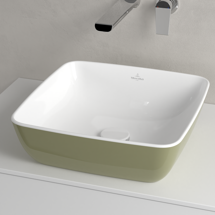 Villeroy & Boch Artis toppmontert servant, 41x41 cm, grønn