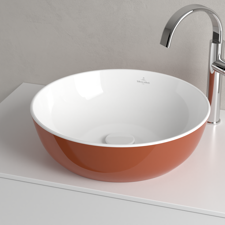 Villeroy & Boch Artis toppmontert servant, Ø43 cm, orange