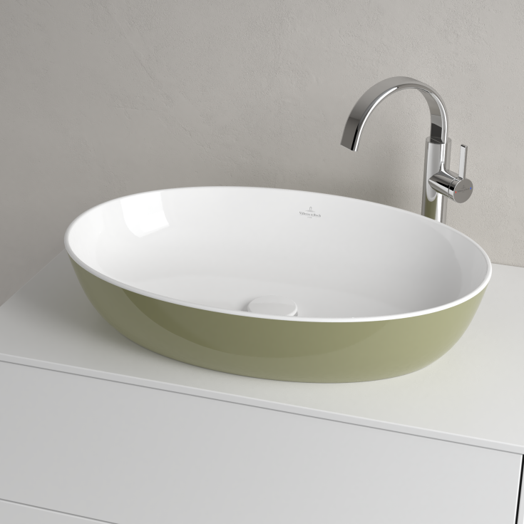 Villeroy & Boch Artis toppmontert servant, 61x41 cm, grønn