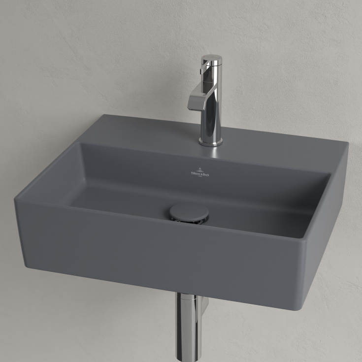 Villeroy & Boch Memento 2.0 tvättställ, 50x42 cm, matt grå