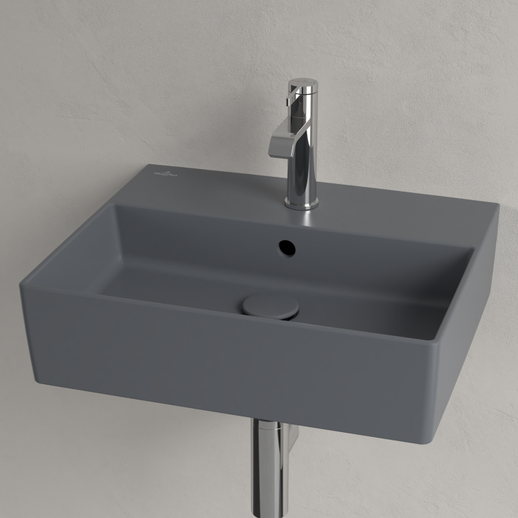Villeroy & Boch Memento 2.0 tvättställ, 50x42 cm, matt grå