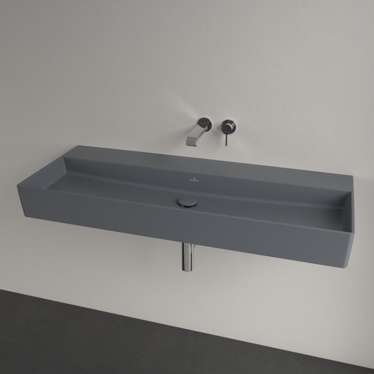 Villeroy & Boch Memento vegghengt servant, 120x47 cm, med CeramicPlus, grå