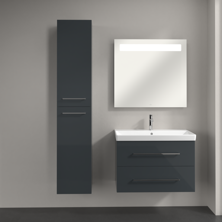 Villeroy & Boch Avento högskåp, 35x176 cm, vänster, grå