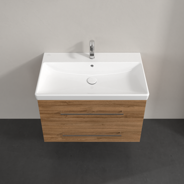 Villeroy & Boch Avento A891 tvättställsunderskåp, 77,6x48,2 cm, mörk ek