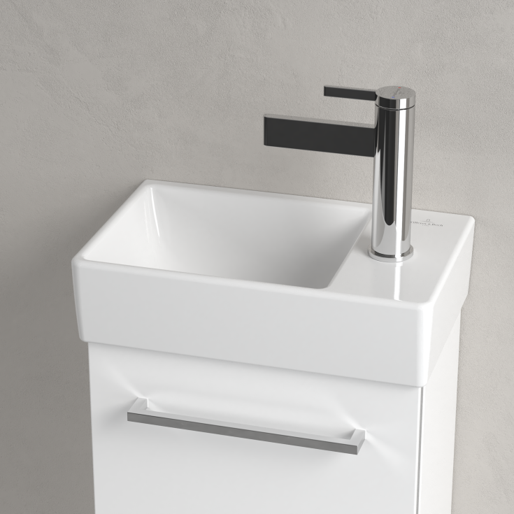 Villeroy & Boch Avento tvättställ, 36x22 cm, höger, vit