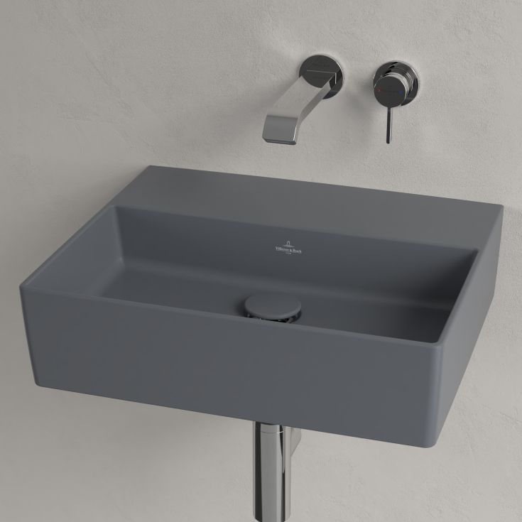 Villeroy & Boch Memento 2.0 håndvask, 50x42 cm, mat grå