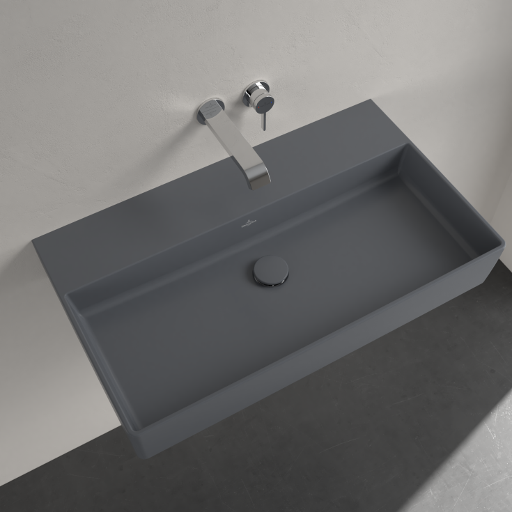 Villeroy & Boch Memento møbelservant, 80x47 cm, med CeramicPlus, grå