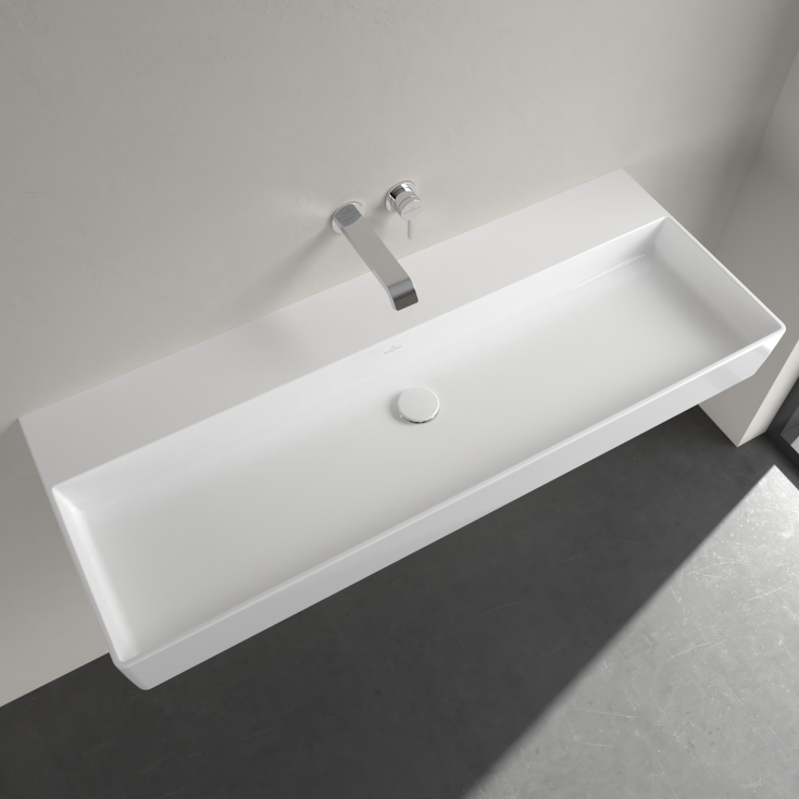 Villeroy & Boch Memento møbelservant, 120x47 cm, med CeramicPlus, hvit