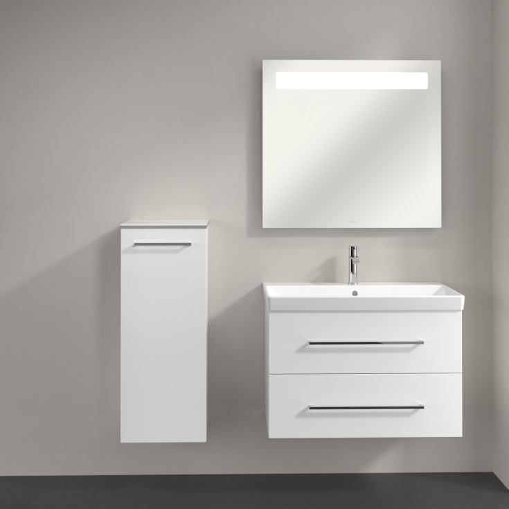 Villeroy & Boch Avento A895 veggskap, 34,8x88,8 cm, venstre, hvid