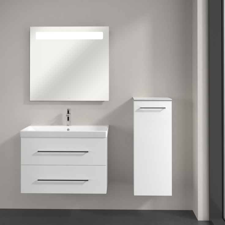 Villeroy & Boch Avento A895 väggskåp, 34,8x88,8 cm, höger, vit